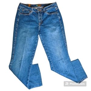 Aura Jeans By Women of Wrangler Women's Sz 10P Blue Zip Fly Short Rise Pants